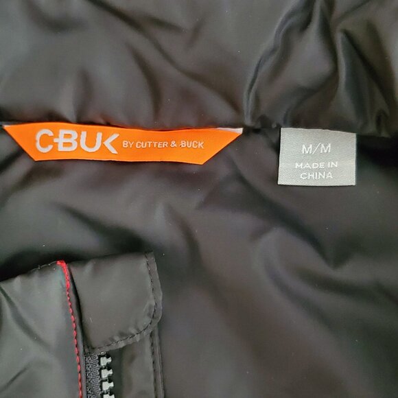 Cbuk By Cutter & Buck Womens Puffer Vest Medium Red, Gray & Black Colorblock - Picture 9 of 10